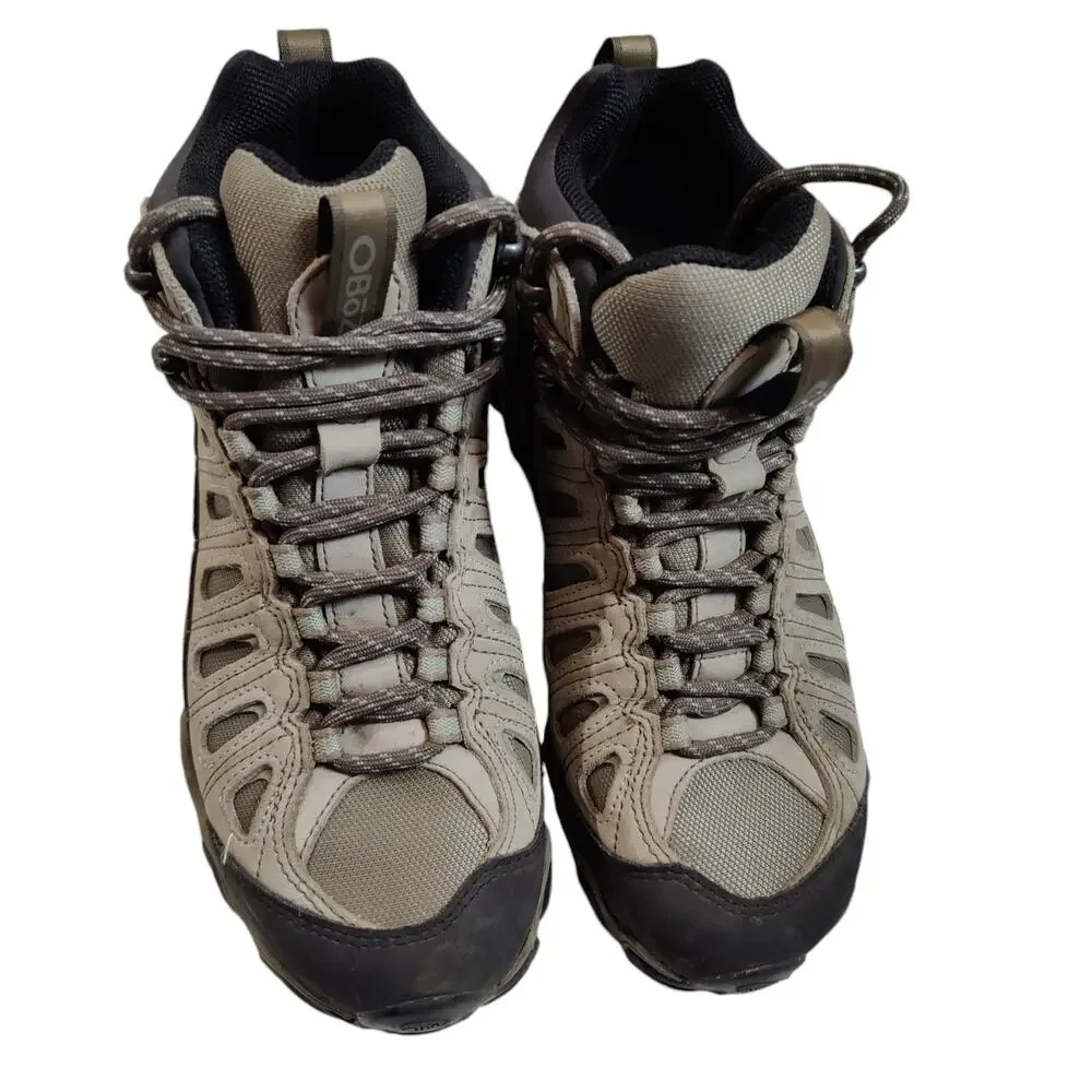 Oboz Womens Sz 7 Sawtooth Mid B-Dry Insulated Waterproof Leather Hiking Boots